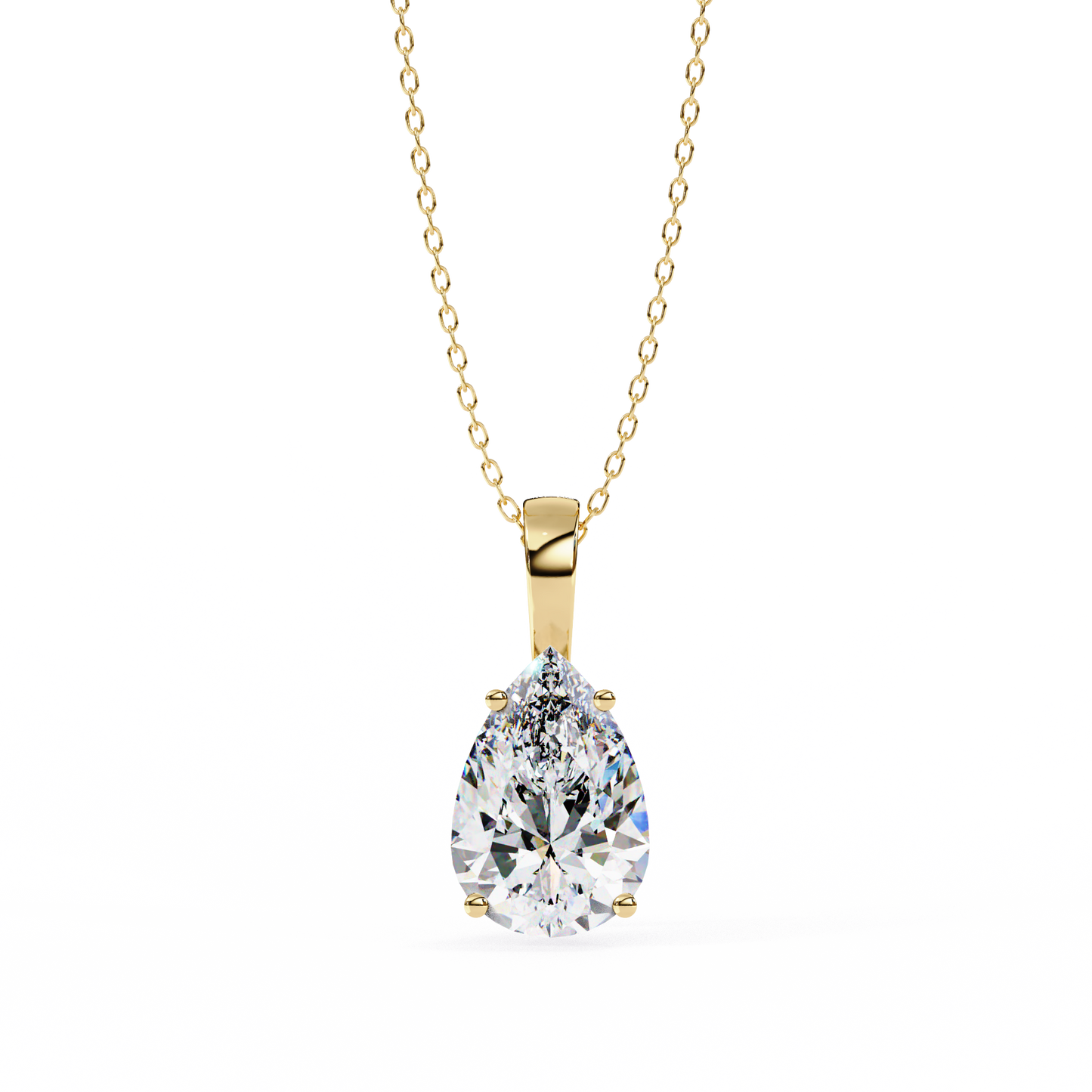 Sparkles Brilliance: 2.06ct Pear-Cut Diamond Solitaire Diamond Pendant