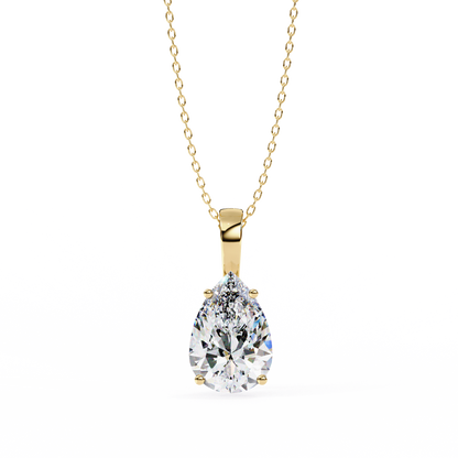 Sparkles Brilliance: 2.06ct Pear-Cut Diamond Solitaire Diamond Pendant