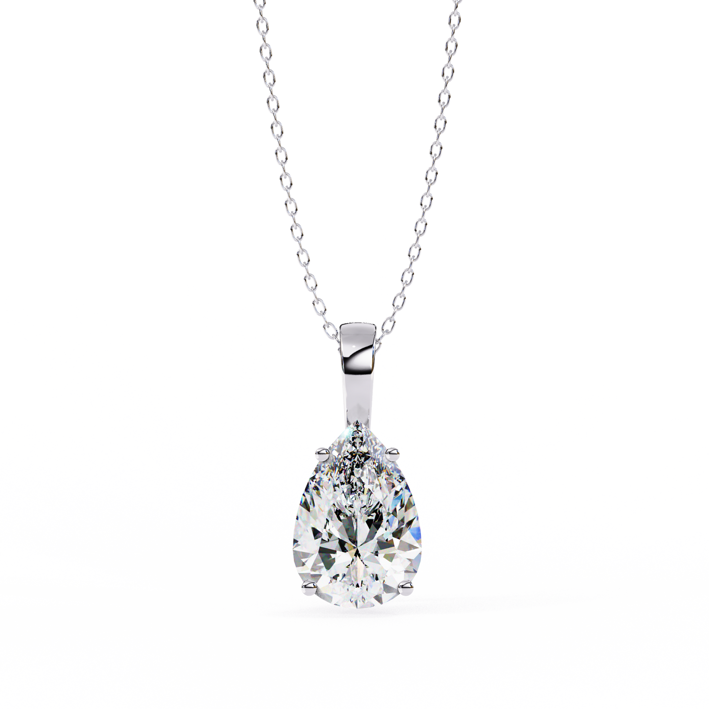Sparkles Brilliance: 2.06ct Pear-Cut Diamond Solitaire Diamond Pendant