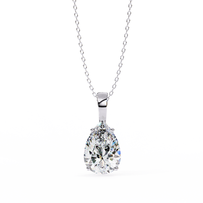 Sparkles Brilliance: 2.06ct Pear-Cut Diamond Solitaire Diamond Pendant