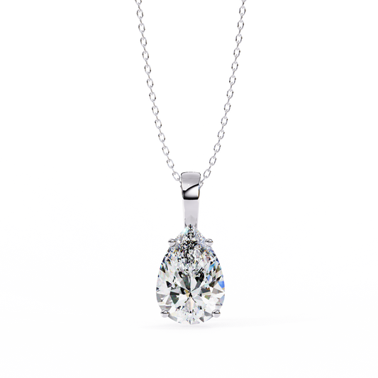 Sparkles Brilliance: 2.06ct Pear-Cut Diamond Solitaire Diamond Pendant