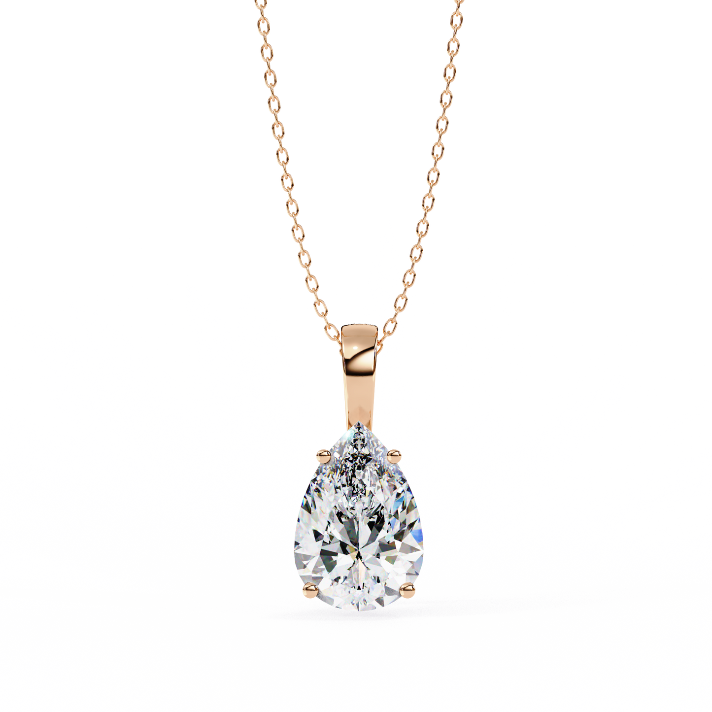 Sparkles Brilliance: 2.06ct Pear-Cut Diamond Solitaire Diamond Pendant