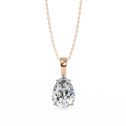 Sparkles Brilliance: 2.06ct Pear-Cut Diamond Solitaire Diamond Pendant