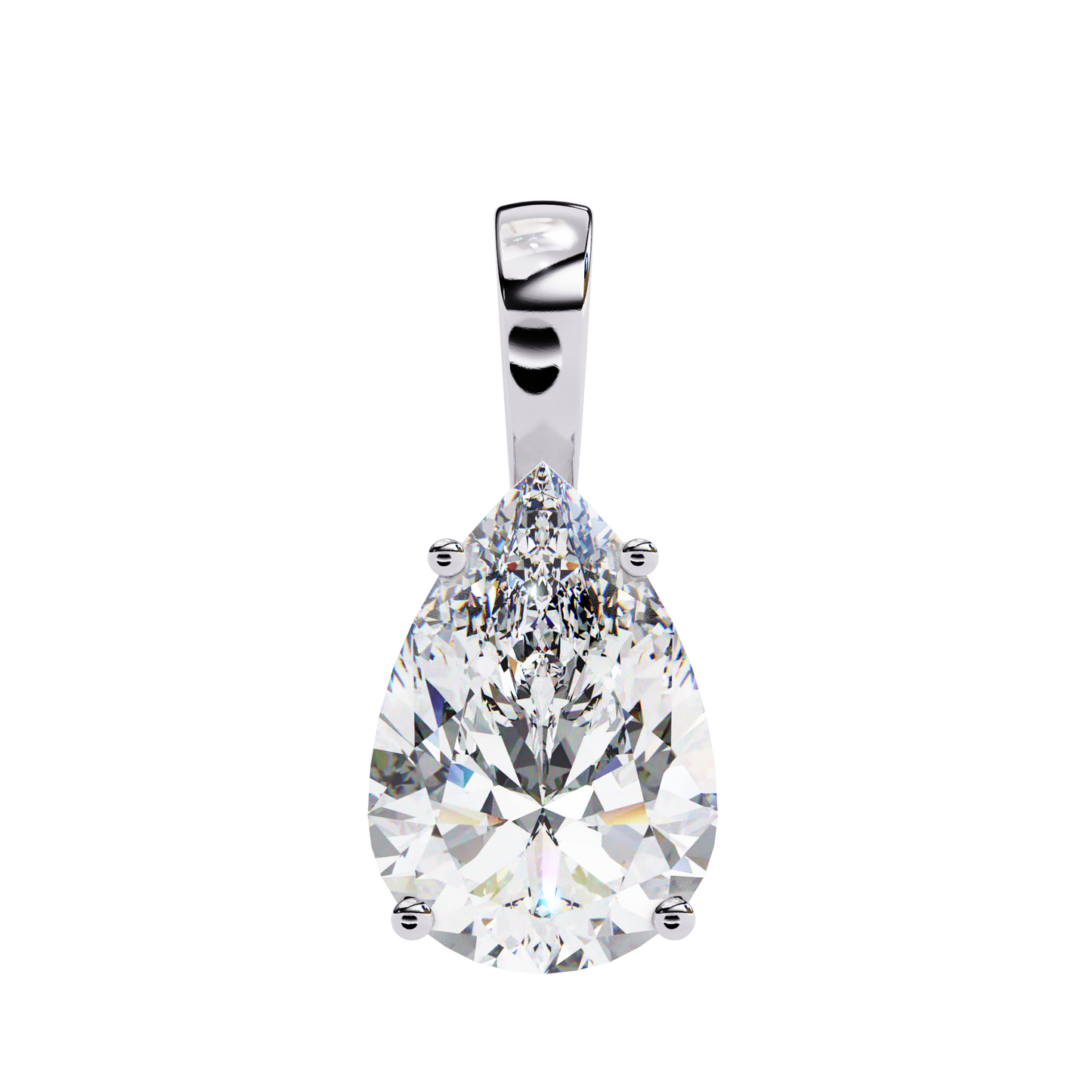 Sparkles Brilliance: 2.06ct Pear-Cut Diamond Solitaire Diamond Pendant
