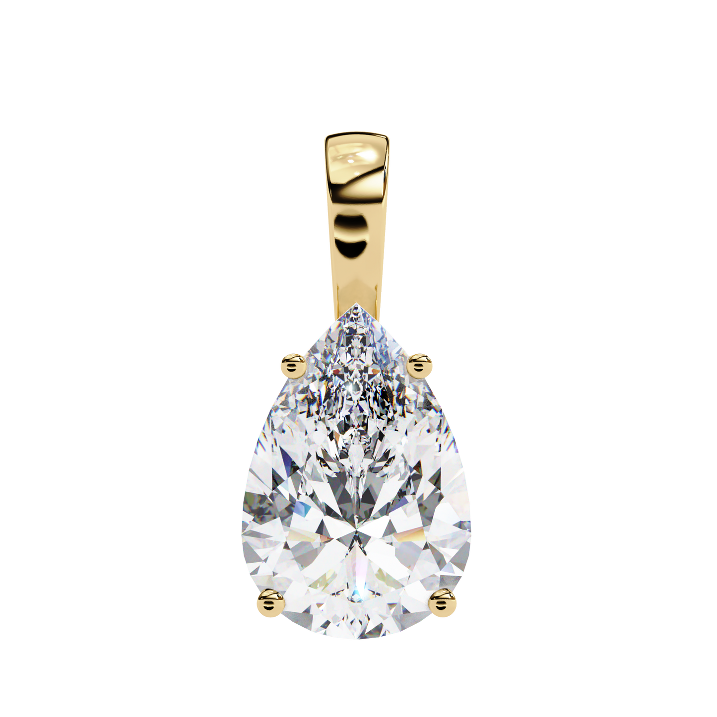 Sparkles Brilliance: 2.06ct Pear-Cut Diamond Solitaire Diamond Pendant