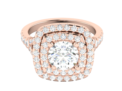 Éclat Vertige Tension  – 2.4ct Round Clustered Diamonds Gold Ring