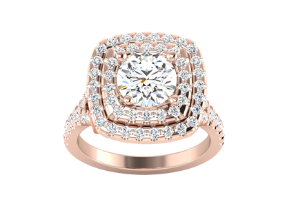 Éclat Vertige Tension  – 2.4ct Round Clustered Diamonds Gold Ring