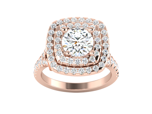 Éclat Vertige Tension  – 2.4ct Round Clustered Diamonds Gold Ring