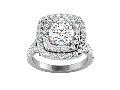 Éclat Vertige Tension  – 2.4ct Round Clustered Diamonds Gold Ring