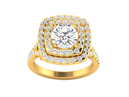 Éclat Vertige Tension  – 2.4ct Round Clustered Diamonds Gold Ring
