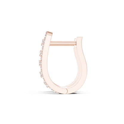 0.39CTW Wide Geometric Open-Work Diamond Hoop Earrings in Yellow Gold