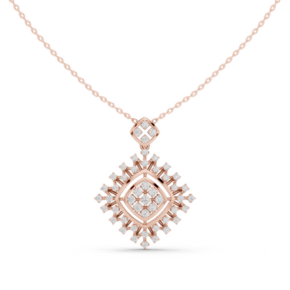 Geometric Diamond Starburst Medallion Yellow Gold- 1.05CTW