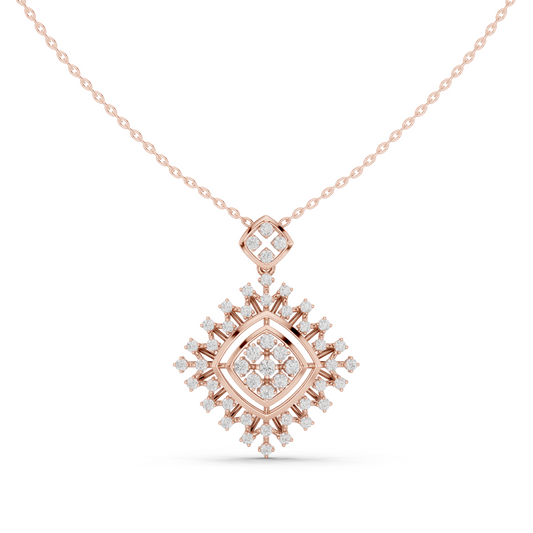 Geometric Diamond Starburst Medallion Yellow Gold- 1.05CTW