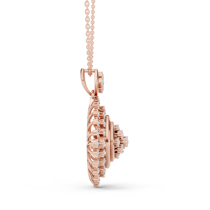 Geometric Diamond Starburst Medallion Yellow Gold- 1.05CTW