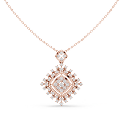 Geometric Diamond Starburst Medallion Yellow Gold- 1.05CTW