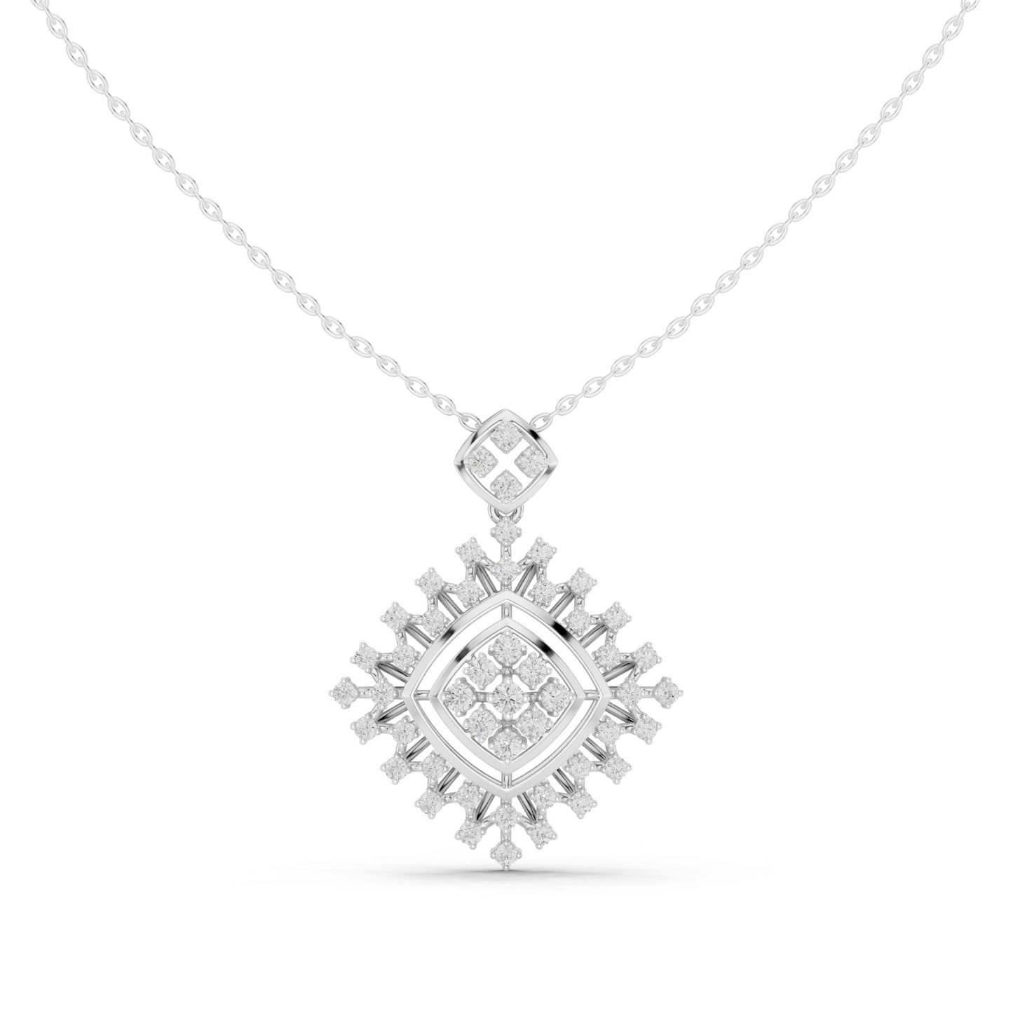 Geometric Diamond Starburst Medallion Yellow Gold- 1.05CTW