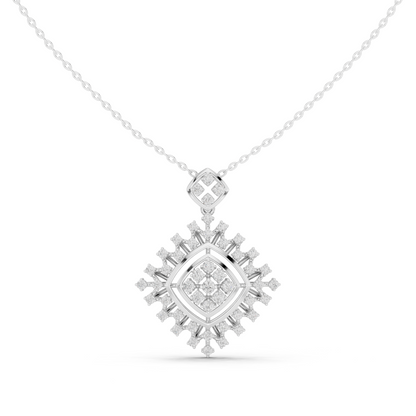 Geometric Diamond Starburst Medallion Yellow Gold- 1.05CTW