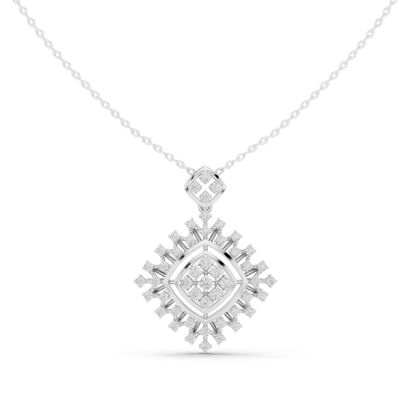 Geometric Diamond Starburst Medallion Yellow Gold- 1.05CTW