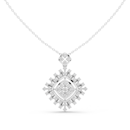 Geometric Diamond Starburst Medallion Yellow Gold- 1.05CTW