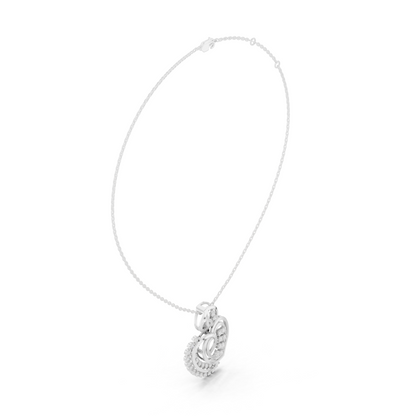 Radiant Paisley Heart Diamond Pendant in Yellow Gold
