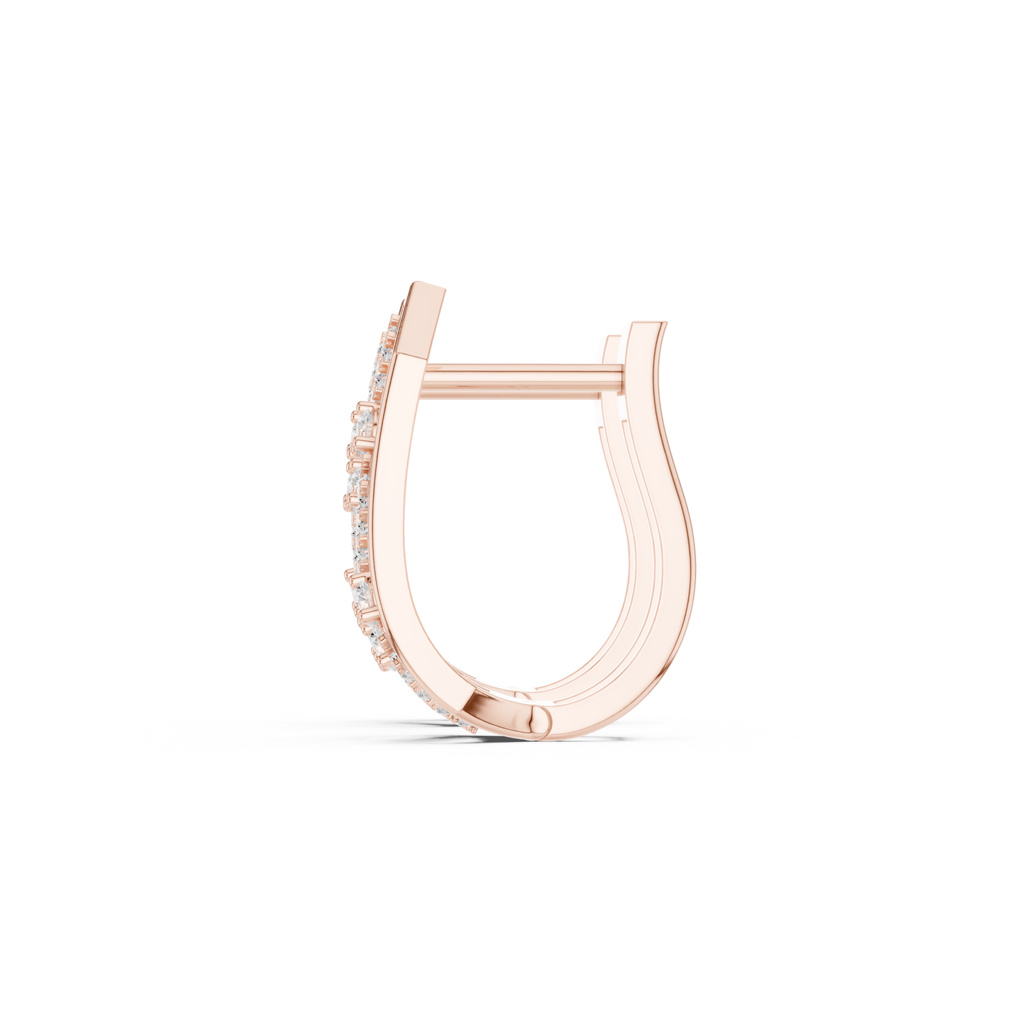 0.35CTW Wide Geometric Diagonal Diamond Hoop Earrings in Yellow Gold