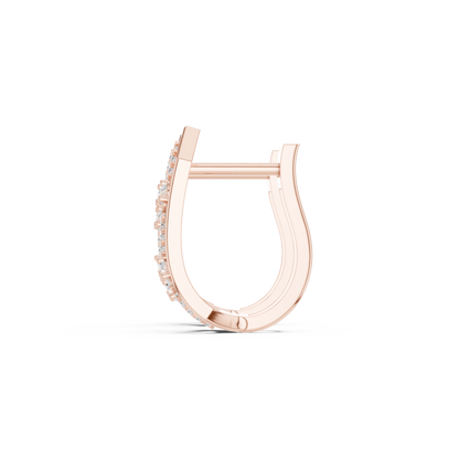 0.35CTW Wide Geometric Diagonal Diamond Hoop Earrings in Yellow Gold