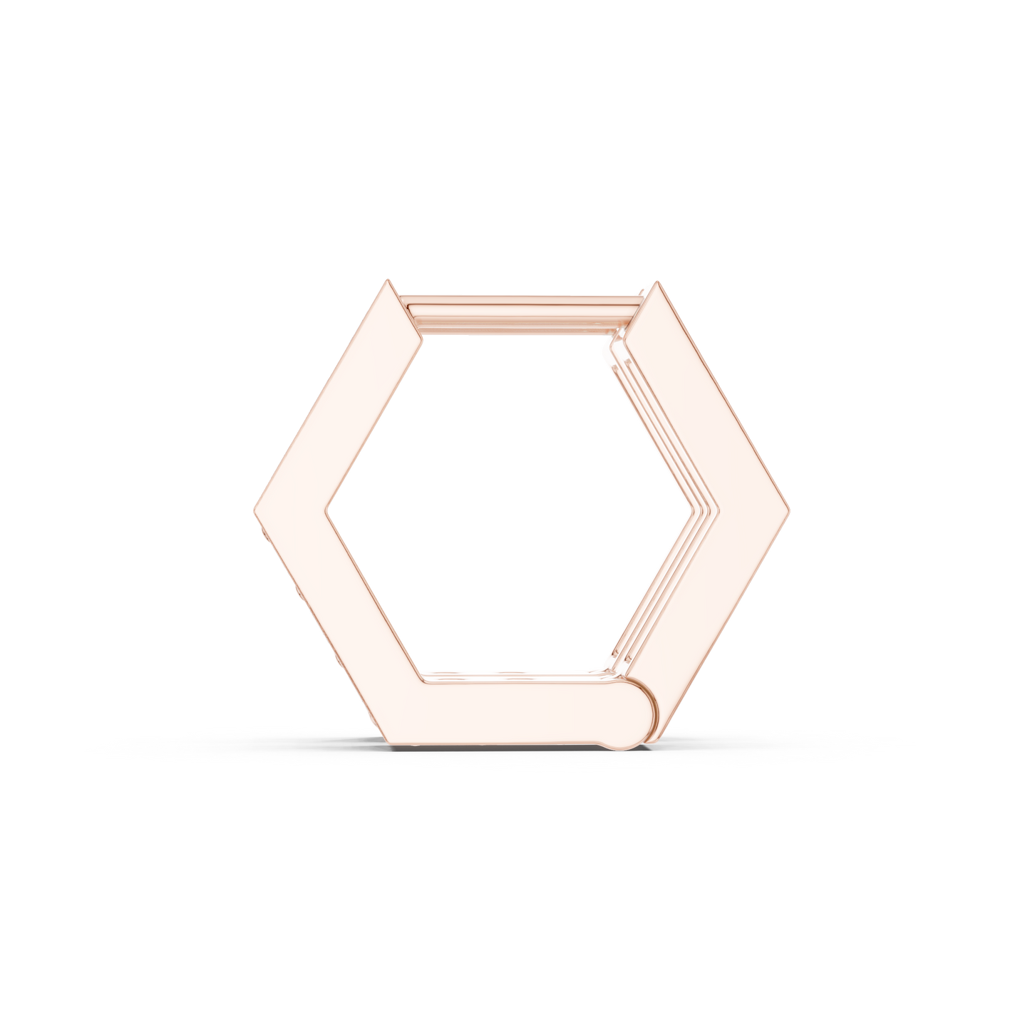 0.32CTW Yellow Gold Angular Hoops | Prong-Set Round Diamond Geometric Huggies