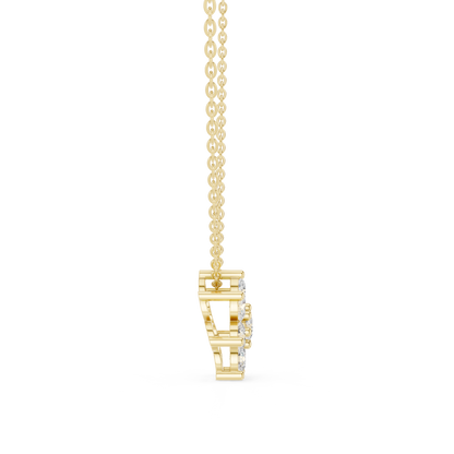 1.32ctw Solid Gold Round Cut Diamond Flower Cluster Pendant
