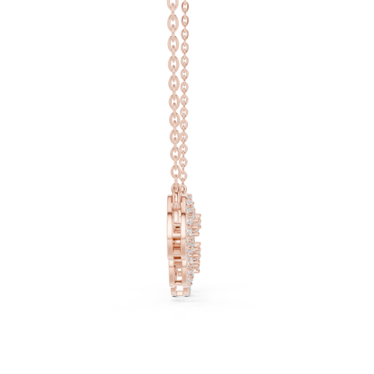 1.07ctw Solid Gold Modern Diamond Mangalsutra 5-Stone Curved Halo Necklace