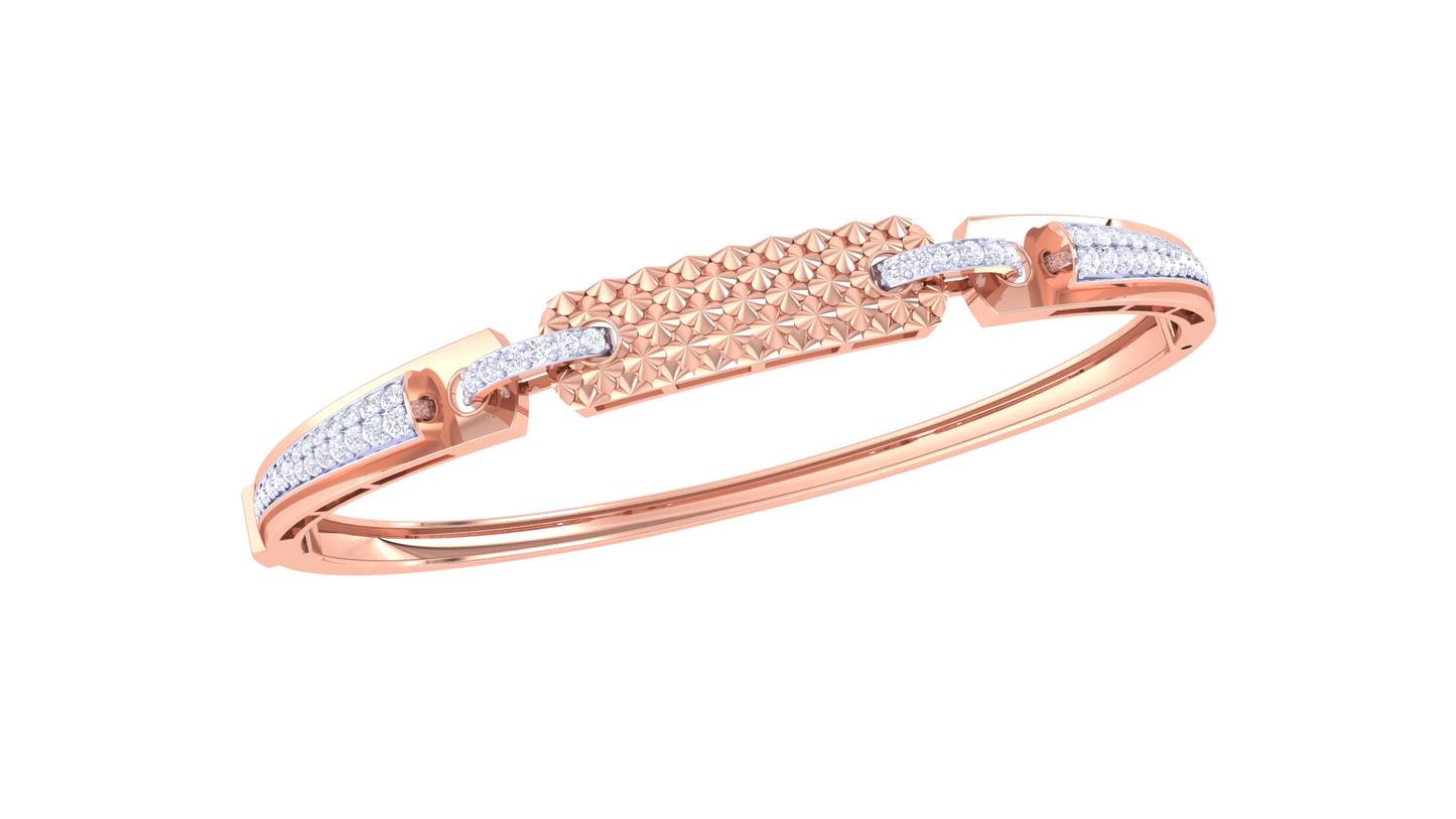Royal Lattice Gold and Diamond Bracelet-0.54 Ct