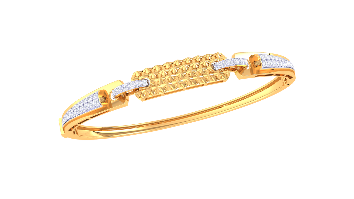 Royal Lattice Gold and Diamond Bracelet-0.54 Ct