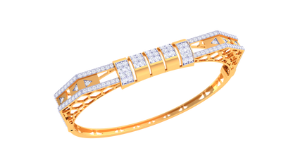 Regal Geometry Radiant Gold Bracelet – 1.49 Ct Diamonds