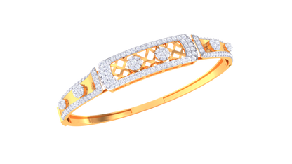 Lattice Luxe Rose Gold Bracelet - 1.72 Ct Round Diamonds