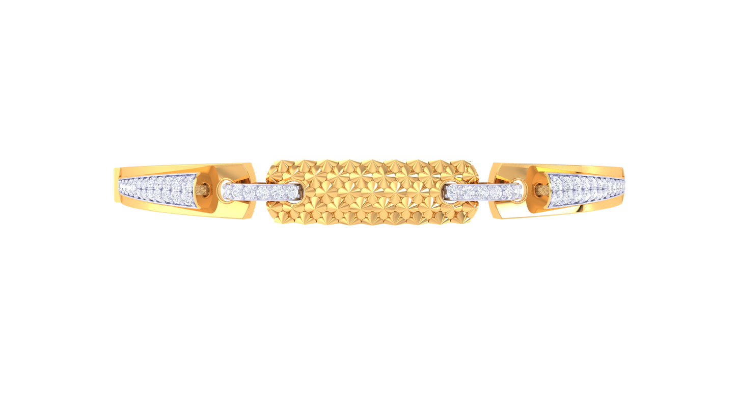 Royal Lattice Gold and Diamond Bracelet-0.54 Ct