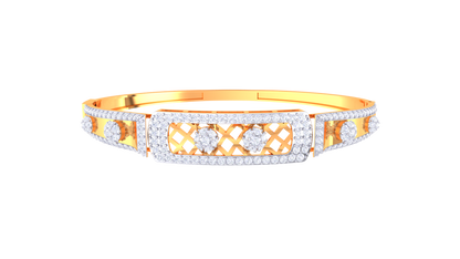 Lattice Luxe Rose Gold Bracelet - 1.72 Ct Round Diamonds