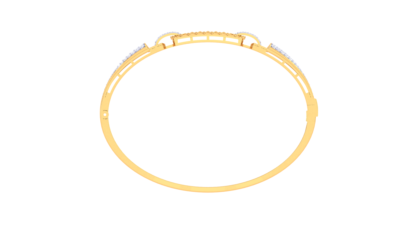 Royal Lattice Gold and Diamond Bracelet-0.54 Ct