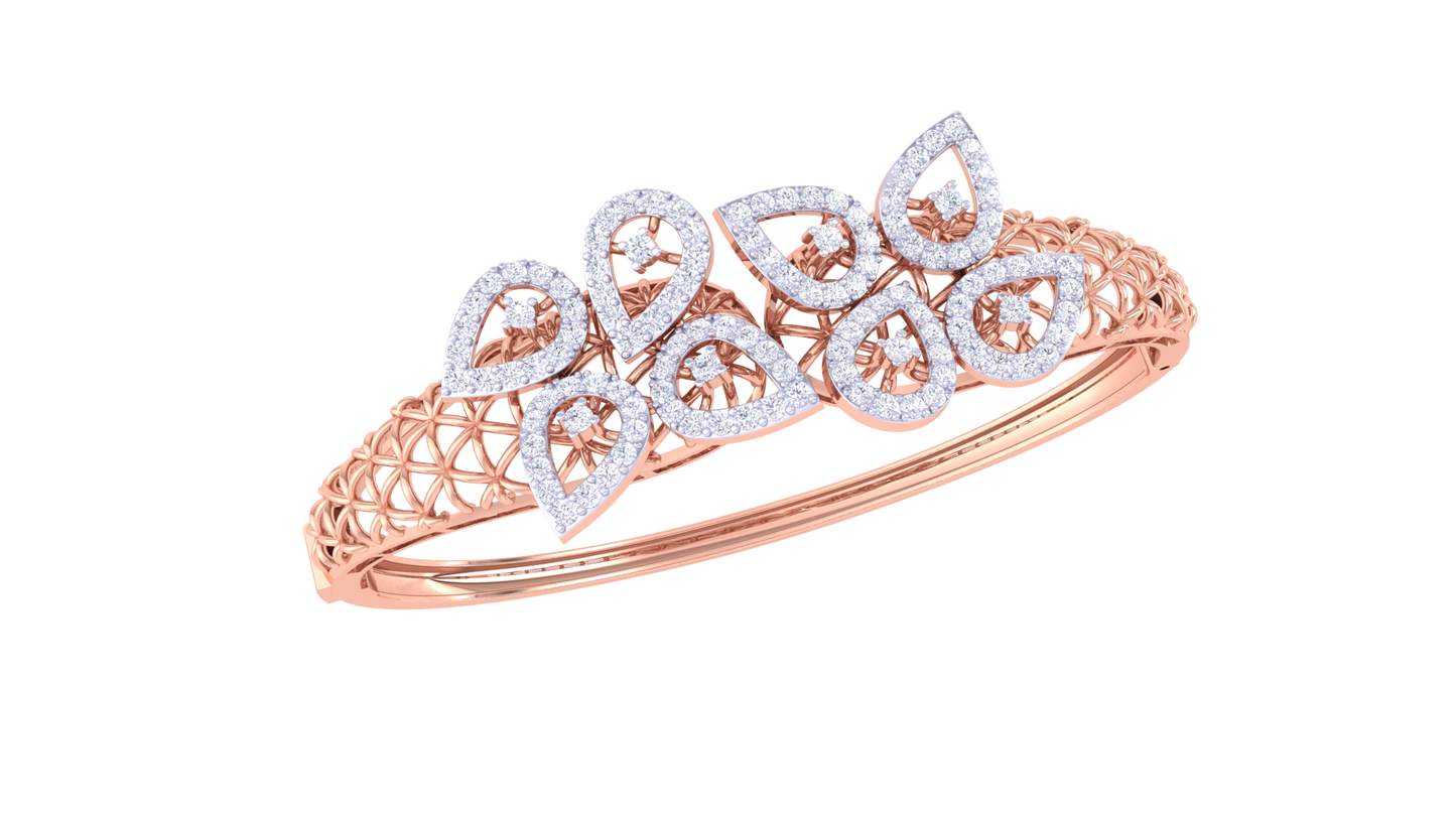 Lustrous Halo Diamond Bracelet-1.27 Ct