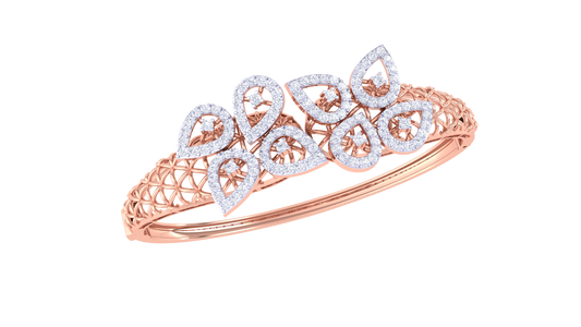 Lustrous Halo Diamond Bracelet-1.27 Ct
