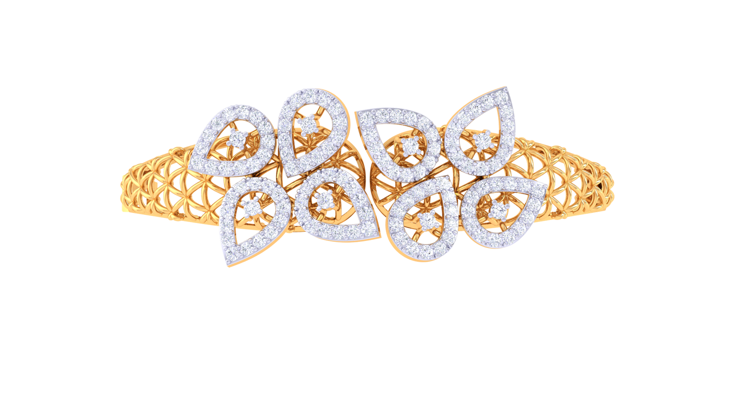 Lustrous Halo Diamond Bracelet-1.27 Ct