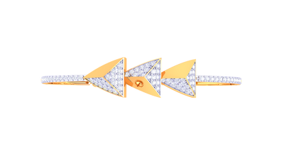 Pyramid Luxe Gleaming Gold Bracelet – 0.85 Ct Dazzling Diamonds