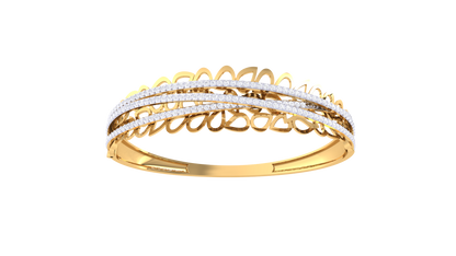 Leaf Motif Bracelet In Rich Gold - 1.43 Ct Diamonds