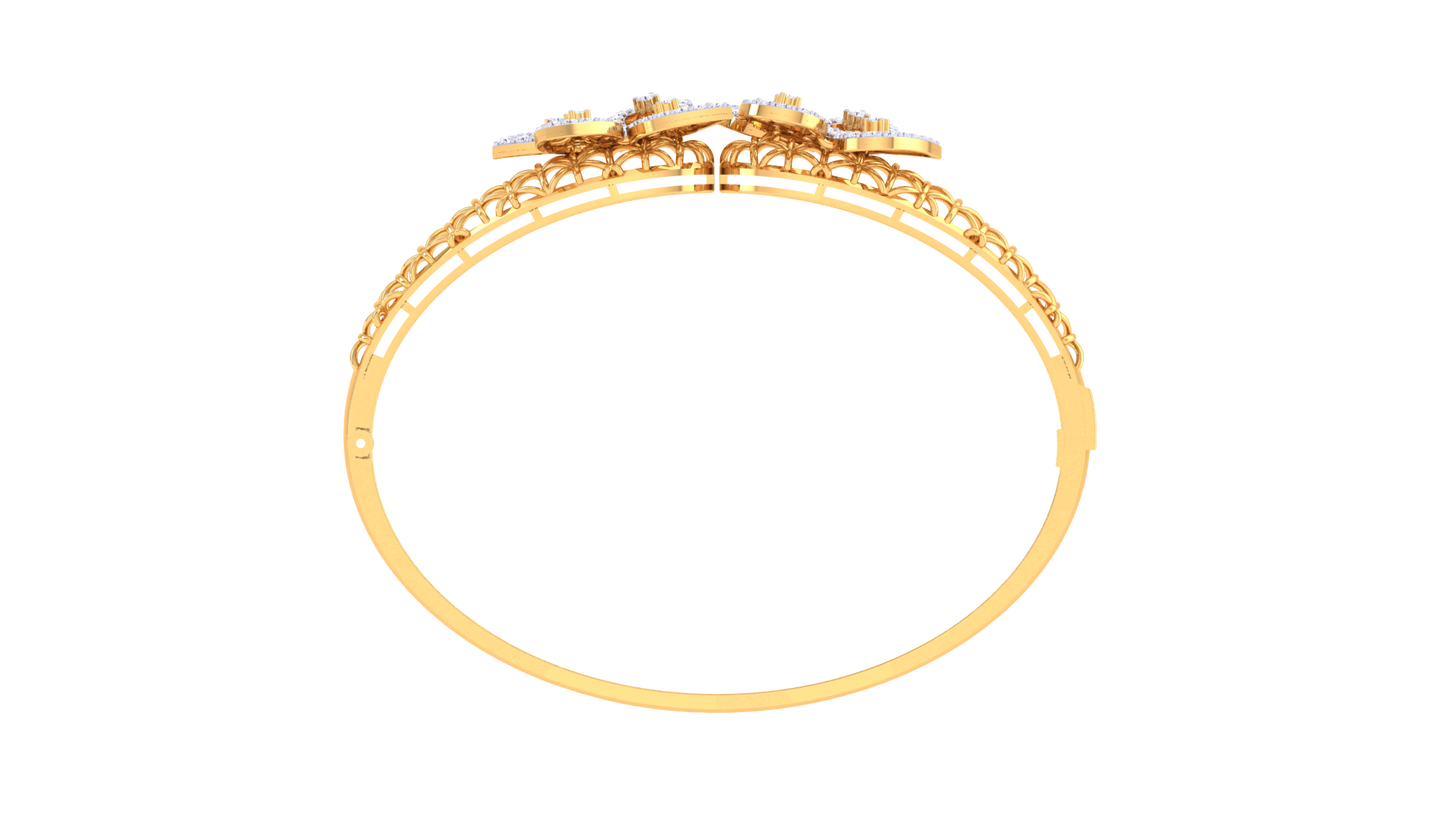 Lustrous Halo Diamond Bracelet-1.27 Ct