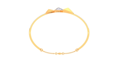 Pyramid Luxe Gleaming Gold Bracelet – 0.85 Ct Dazzling Diamonds