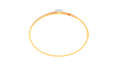 Oval Radiance Golden Crest Bracelet - 0.88 Ct Diamond Cluster