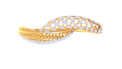 1.04 Ct - Celestial Curve Diamond Stud Bracelet