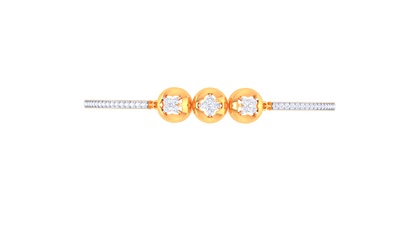 Celestial Orbs Gold Bracelet - 0.43 Ct Diamonds Starfire Edition