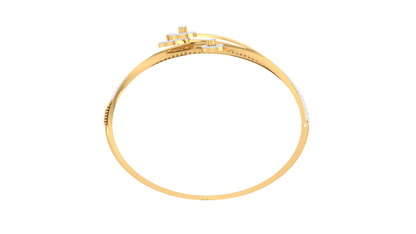 Triple Teardrop Rich Gold Bracelet - 2.40 Ct Diamond Embellishment