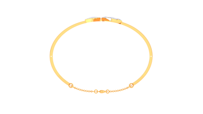 Interlock Square Bracelet In Polished Gold – 0.39 Ct Sparkling Diamonds