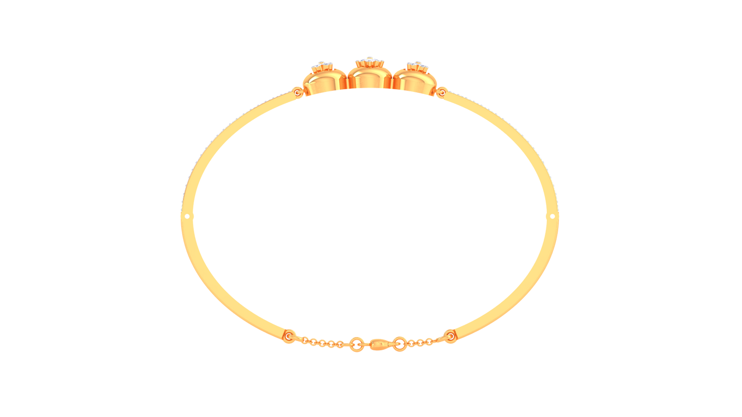 Celestial Orbs Gold Bracelet - 0.43 Ct Diamonds Starfire Edition