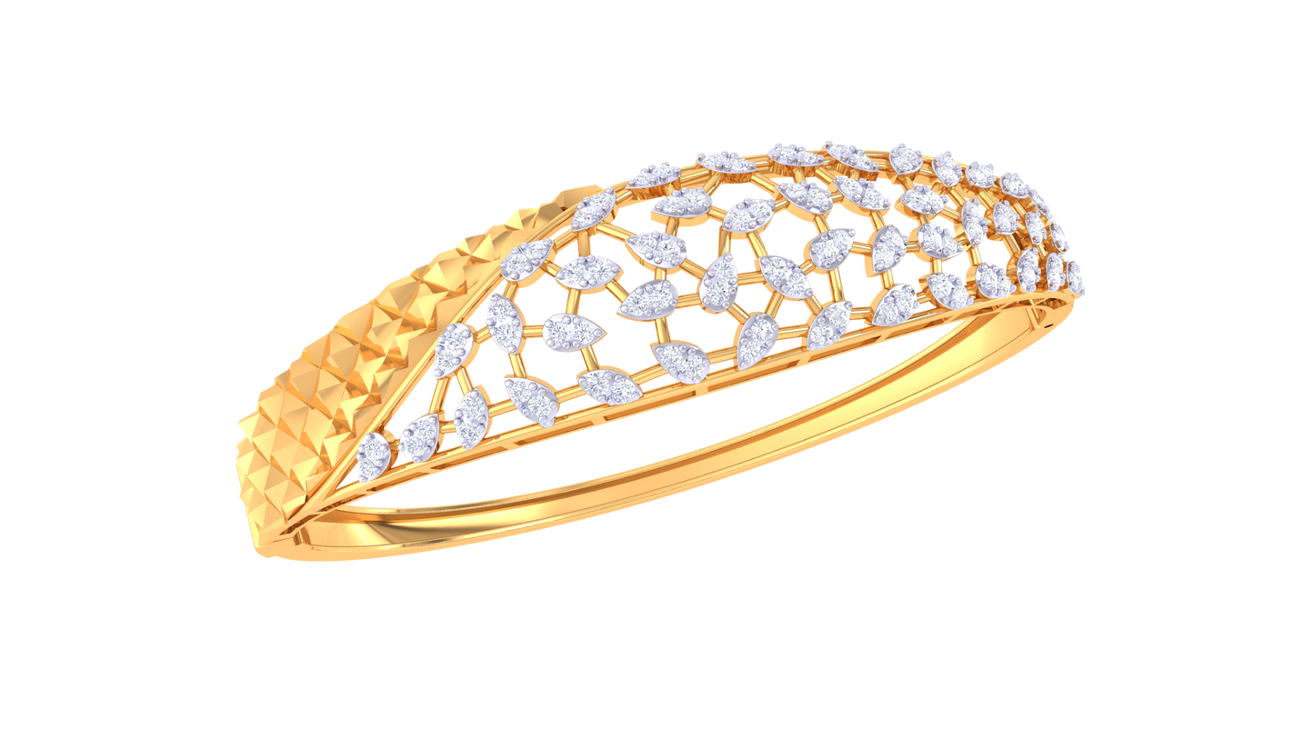 Dazzle Net Diamond Bracelet In Gold - 1.00 Ct